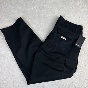 Men's NEW True Religion Size 36 Black Cargo Pants $159 MSRP